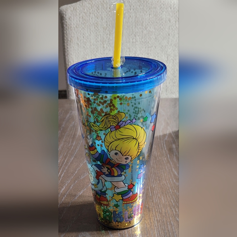 Rainbow Brite Double Insulated Cup with Straw